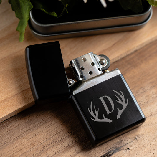 Personalized Antlers Engraved Lighter